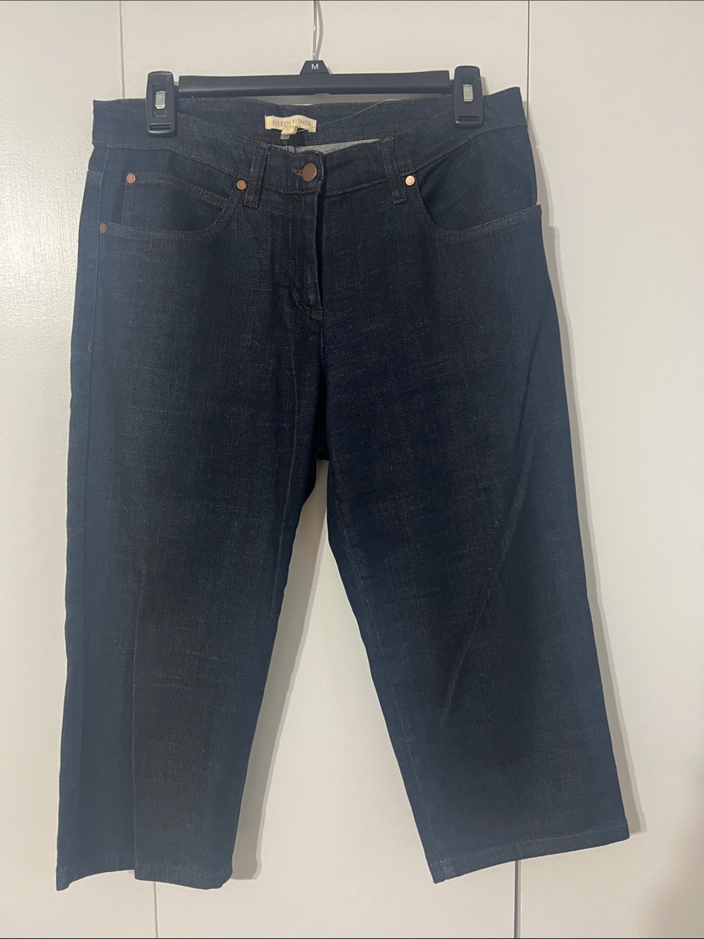Eileen Fisher Dark Wash Women’s Jeans - Classic Straight Crop